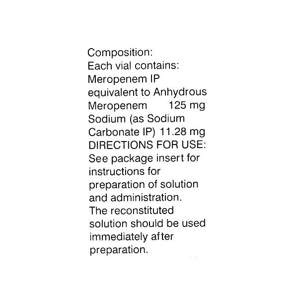 Mero 125mg Injection 1'S - Bacterial Infections-OBL