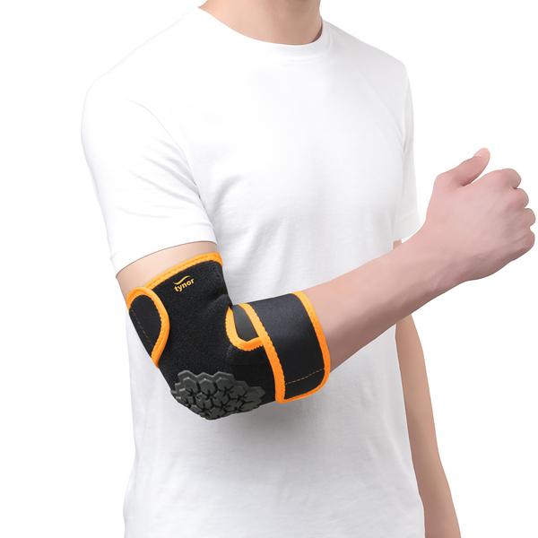 Netmeds | Tynor Elbow Wrap Neoprene - Black & Orange (Universal) 1's