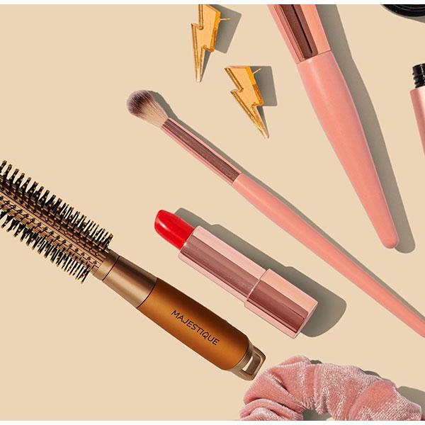 Majestique Golden Series Round Hair Brush for Blow Drying HR103 Nylon Bristles 1's - Hair Brushes