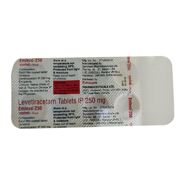 Emlevo 250mg Tablet 10'S - Epilepsy/Convulsion-Ant