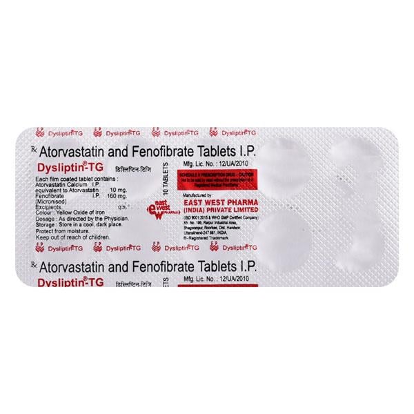 Dysliptin TG Tablet 10'S - High Cholesterol-Dys