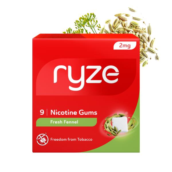 Netmeds | Ryze 2 mg Nicotine Gums - Fresh Fennel 9's