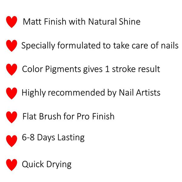 Bonjour Paris Satin Matte Nail Polish - Hot Pink 9 ml - Nail Polish