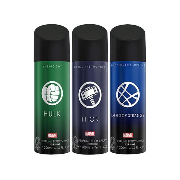 Marvel Doctor Strange, Hulk And Thor Perfume Body Spray Combo 1's - Men Deodorants/Roll-Ons