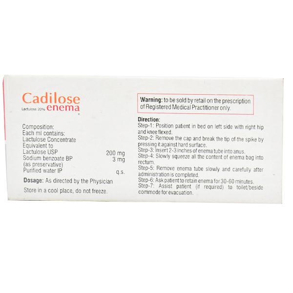 Cadilose Enema 250ml - Constipation-Lax
