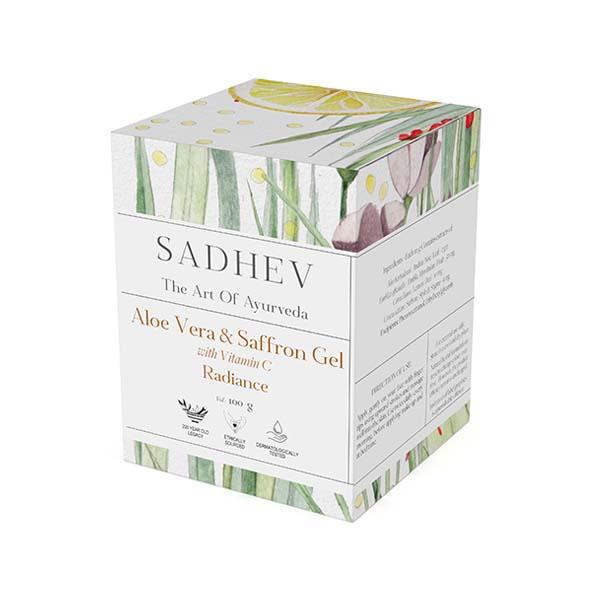 Sadhev Aloe Vera & Saffron Gel with Vitamin C 100 g - Face Moisturizers
