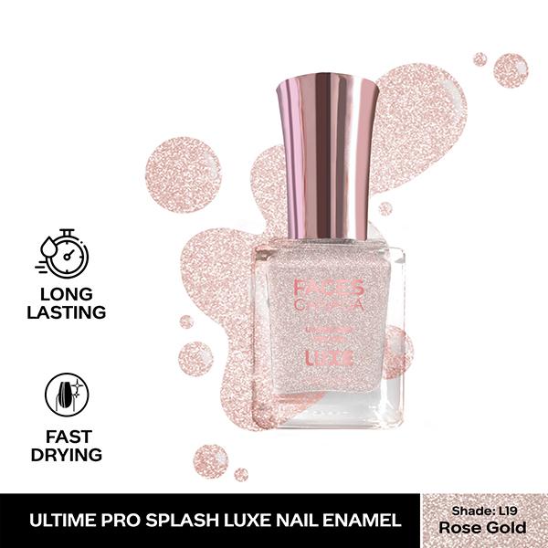 Faces Canada Ultime Pro Splash Luxe Nail Enamel - Rose Gold (L19) 12 ml - Nail Polish