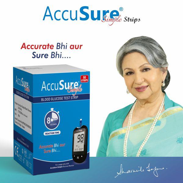 AccuSure Simple Gluco Test Strip 50's - Blood Glucose Monitors/Strips