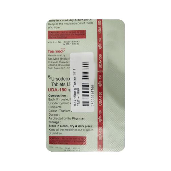 Uda 150mg Tablet 10'S - Cholelithiasis/Gall Stones
