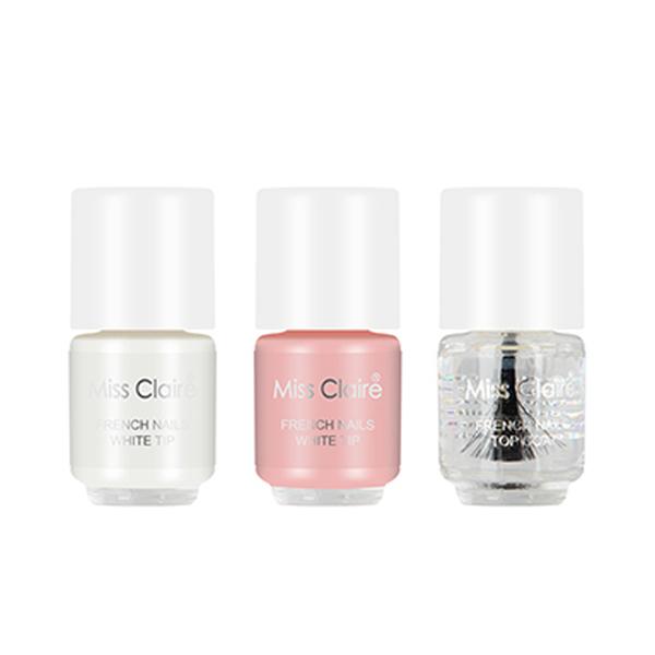 Netmeds | Miss Claire French Manicure Kit With Acrylic Box 9.75ml