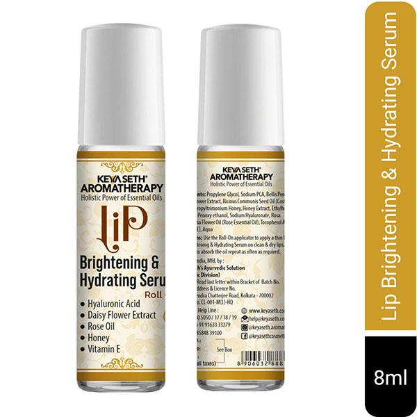 Keya Seth Aromatherapy Lip Brightening and Hydrating Serum with Roll-On with Hyaluronic Acid, Rose Oil 8 ml - Lip Scrubs