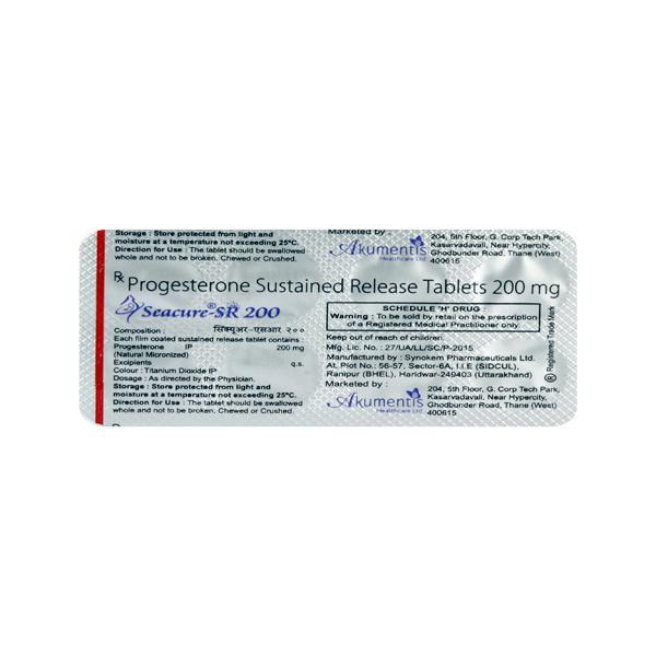 Seacure SR 200mg Tablet 10'S - Hormonal Therapy-Oes