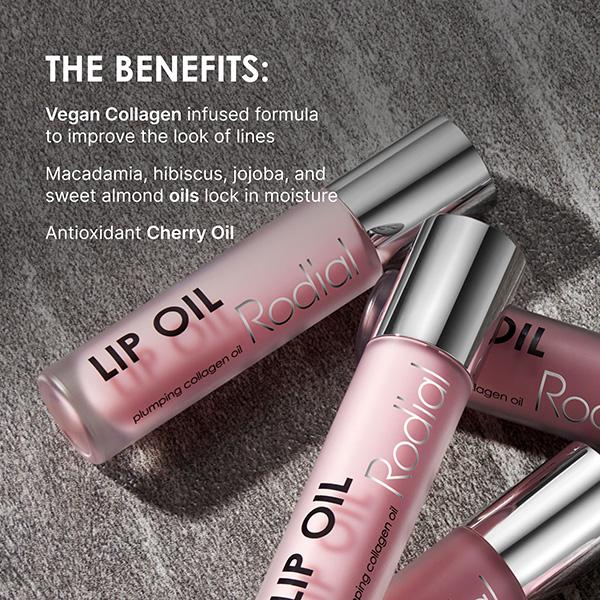 Rodial Vegan Collagen-Infused Weightless Lip Oil - Plumps, Hydrates, and Improves Lip Barrier 4 ml - Lip Glosses