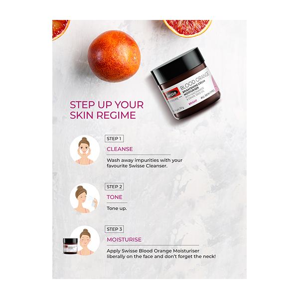 Swisse Skincare Blood Orange Brightening Cream Moisturiser 50 gm - Face Creams