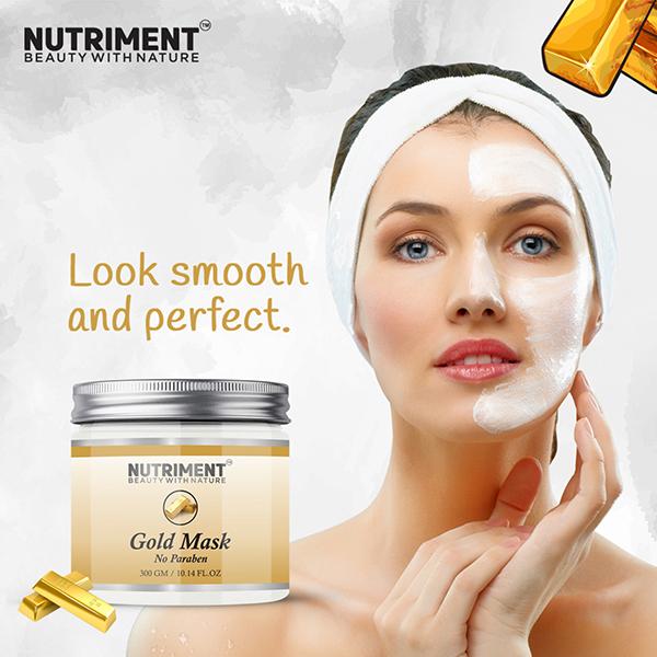 Nutriment Gold Mask All Skin Type 300 gm - Masks & Peels