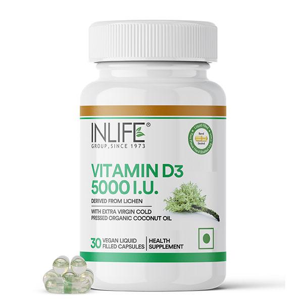 Inlife Vitamin D3 5000 IU Vegan Capsule 30's - Multi-Vitamins