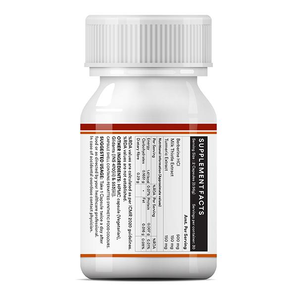 INLIFE Berberine HCL 500 mg Veg Capsules 60's - Vital Health