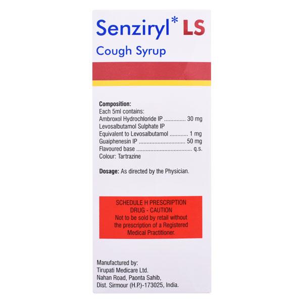 SENZIRY LS Mixed Fruit Flavour Cough Syrup 100ml - Cough And Cold-Cou