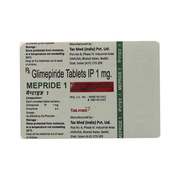 MEPRIDE 1 Tablet 15's - Diabetes-Ant