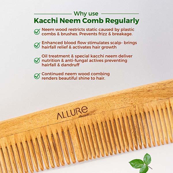 Allure Wooden Neem Comb (CR-01) 1's - Hair Combs