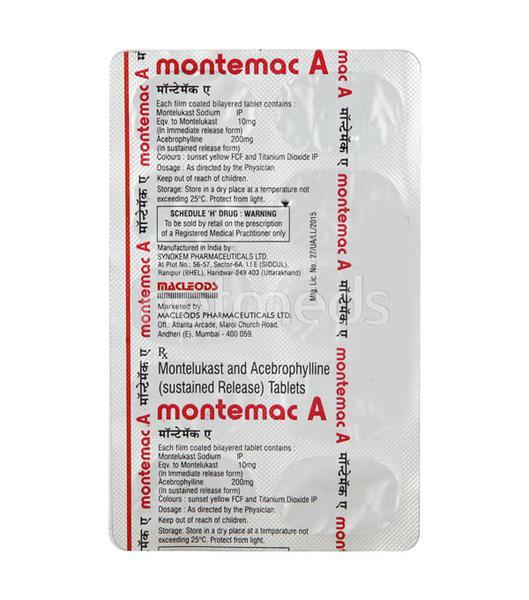 Montemac A Tablet 10'S - Asthma/COPD-Ast