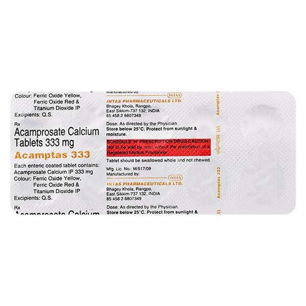 Netmeds | Acamptas 333mg Tablet 6'S
