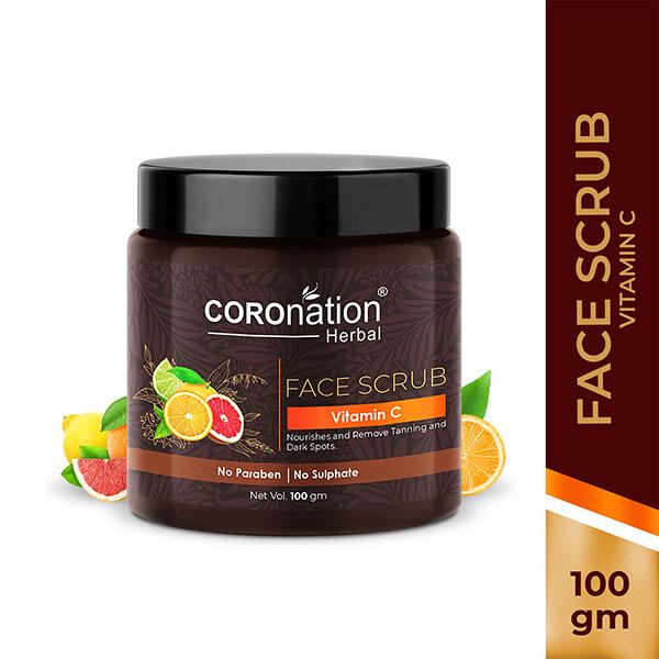 COROnation Herbal Vitamin C Face Scrub 100 gm - Scrubs & Exfoliants