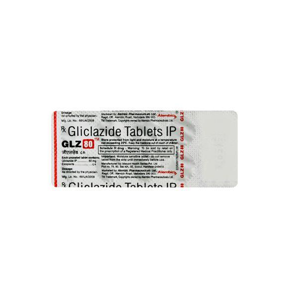 GLZ 80mg Tablet 10'S - Diabetes-Ant