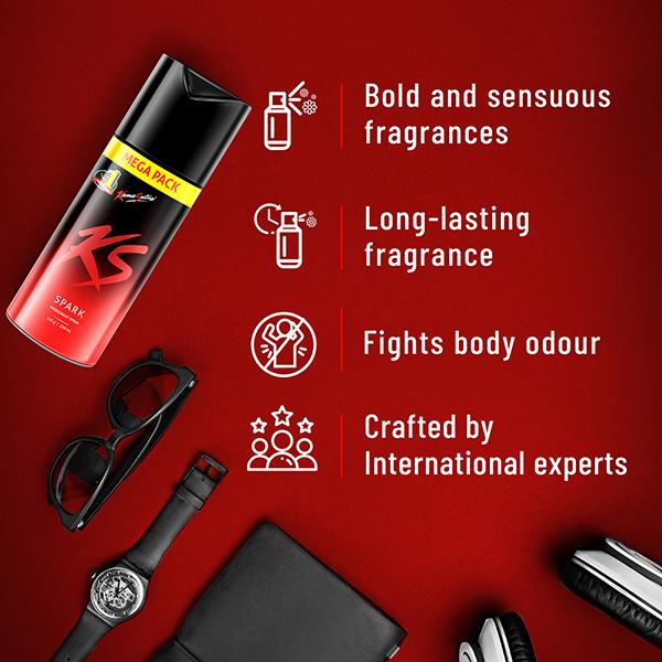 Kama Sutra Deodorant - Spark 220ml - Men Deodorants/Roll-Ons