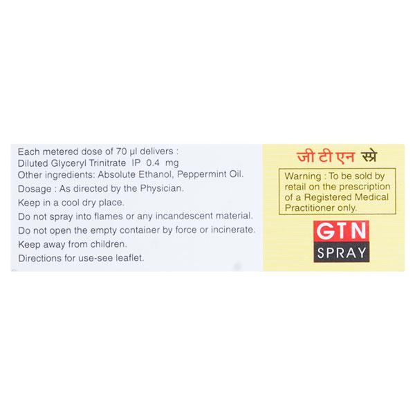 GTN 0.4mg Spray 200Md - Angina