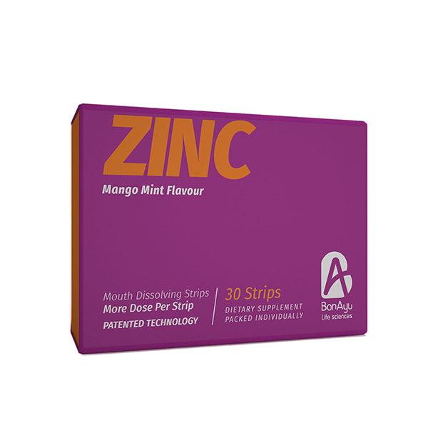 BonAyu Zinc Mouth Dissolving Strips - Mango 30's