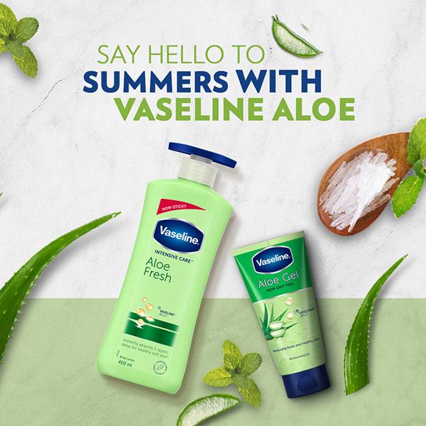 Vaseline Intensive Care Aloe Fresh Body Lotion Daily Moisturizer for Dry Skin 400 ml - Lotions & Creams