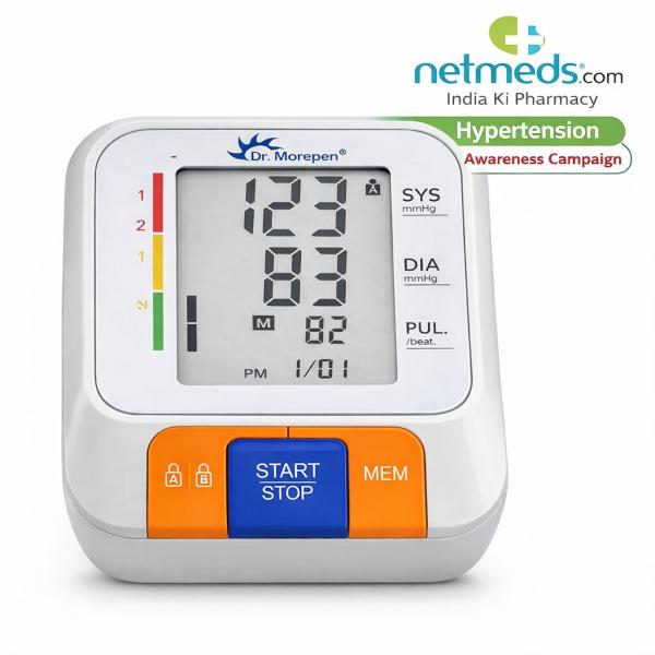 Netmeds | Dr. Morepen Blood Pressure Monitor Fully Automatic (BP-15) 1's