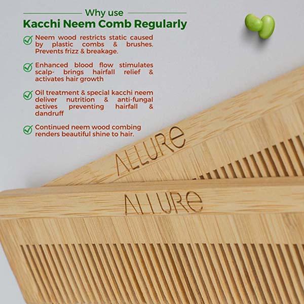 Allure Bamboo Comb (CB-02) 2's - Hair Combs