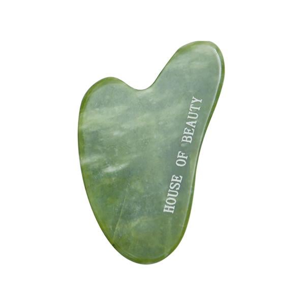 House of Beauty Jade Guasha Facetool For Double Chin, Sculpting Jawline & Contouring Face 1's - Massagers