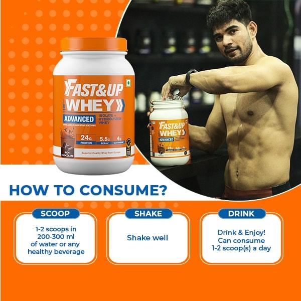 Fast&Up Whey Advanced Powder - Rich Chocolate Flavour 2.01's - Whey Proteins