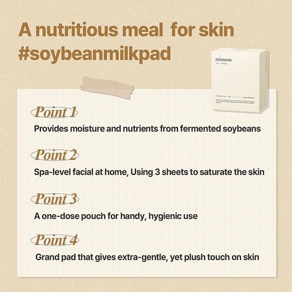Mixsoon Soybean Milk Pad 3Sheets 16 ml - Sheet Masks