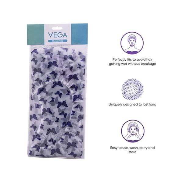 Vega Premium Colorful Shower Cap (SC-02) 2's - Shower Cap