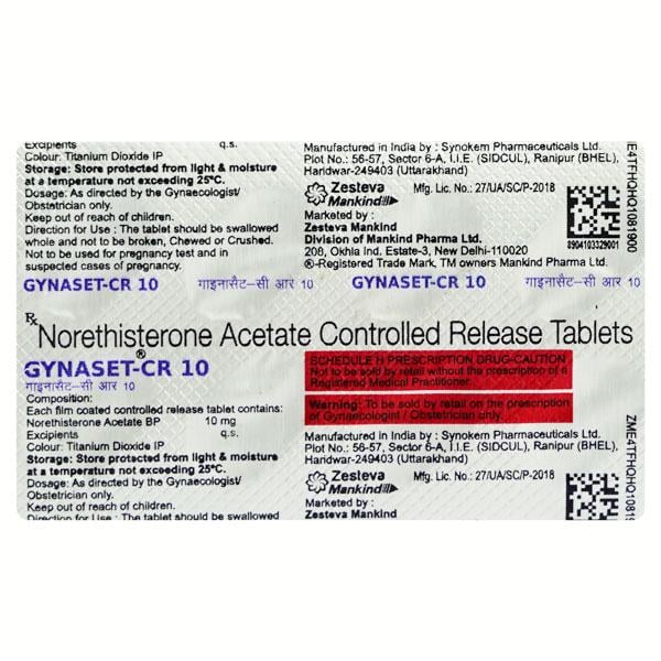 GYNASET CR 10 Tablet 10's - Hormonal Therapy-Oes