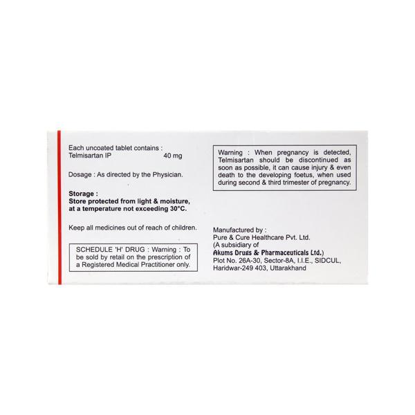 Relmisart 40mg Tablet 10'S - Hypertension-Ang