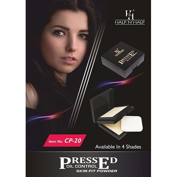 Half N Half Pressed Oil Control Skin Fit Powder, Skin Whitening, Natural 20 gm - Compact Powder