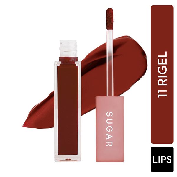 Netmeds | SUGAR Cosmetics Mettle Liquid Lipstick - 11 Rigel (Rusty orange) 7ml