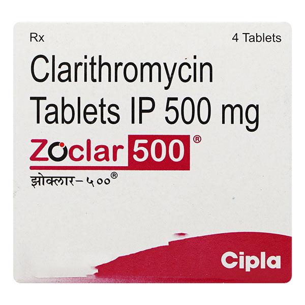 Zoclar 500mg Tablet 4'S - Bacterial Infections-Mac