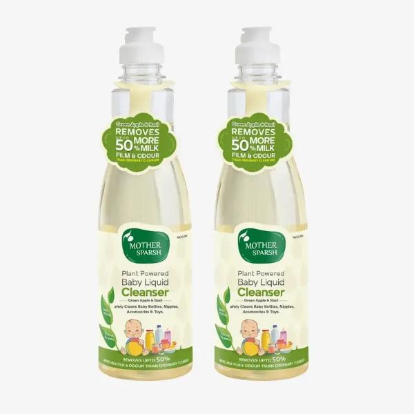 Netmeds | Mother Sparsh Natural Baby Liquid Cleanser Bottle (Pack Of 2 X175 ml) 1 s