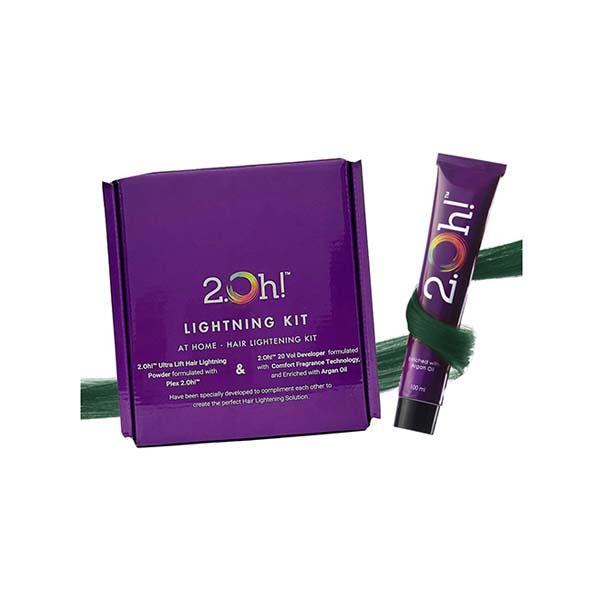 Netmeds | 2.Oh! Semi Permanent Hair Color + Lightning Kit - Emerald Green Combo 1's