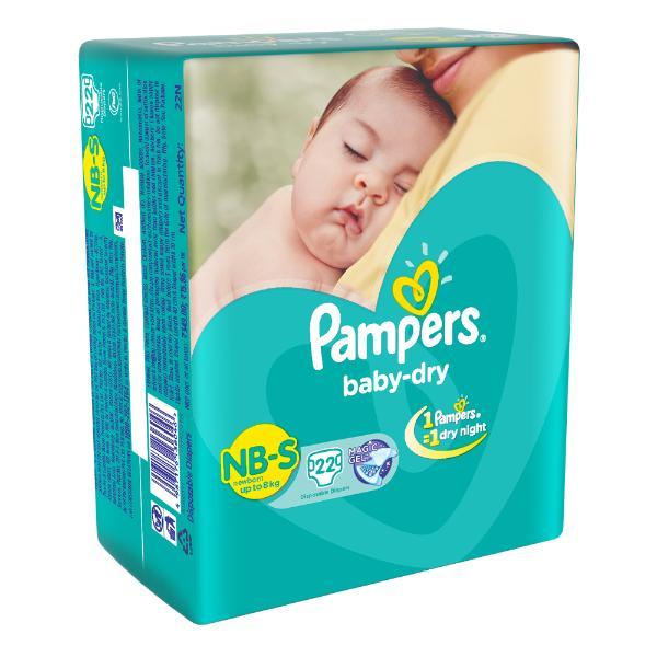 Buy Pampers Baby-Dry Nb (S) 22's Online at Discounted Price Netmeds