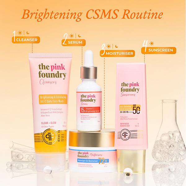 The Pink Foundry - Brightening & Exfoliating Vit-C Daily Face Wash 100 ml - Face Wash & Cleansers