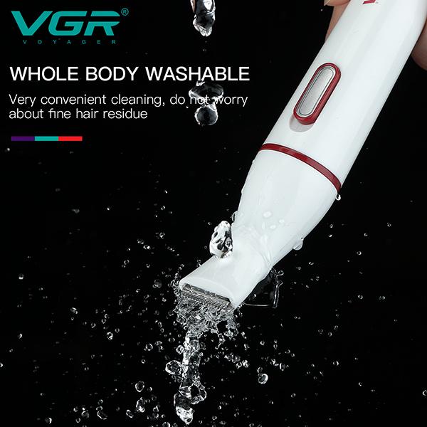VGR V725 4in1 Women Grooming Kit for Face Legs Underarms Bikini Eyebrow Ear and Nose Trimmer 1s 1's - Hair Removal Accessories