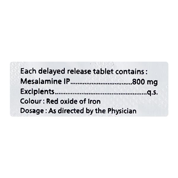 MESADAC 800mg Tablet 10's - Ulcerative Colitis/Bowel Inflammatory Disease-GIT