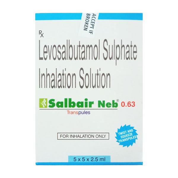 Salbair Neb 0.63mg Transpule 5X2.5ml - Asthma/COPD-Ast
